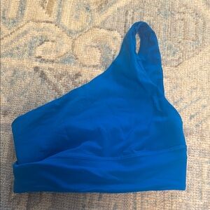 Blue One-Shoulder lululemon bra top